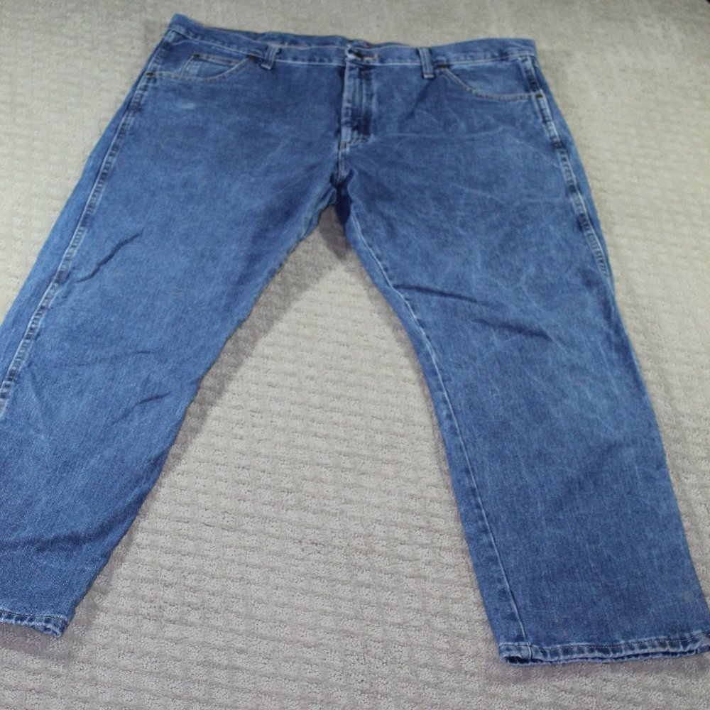 Wrangler Rugged Wear Relaxed Fit Antique Indigo Blue Jeans 42x32